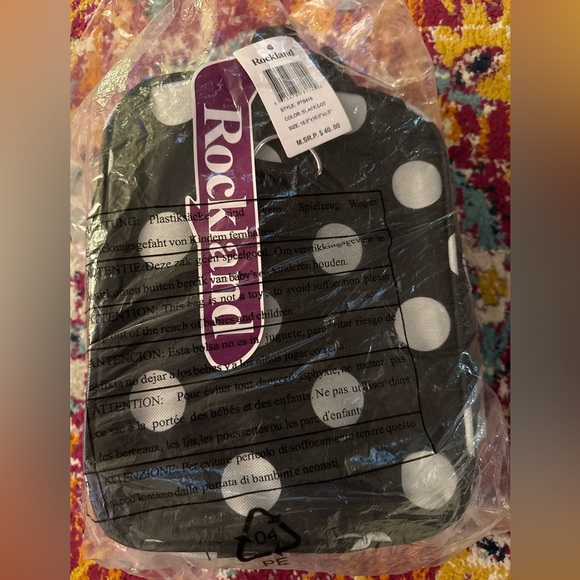 Classic Black and White Polka Dot Duffel Bag - Picture 6 of 7